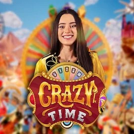 Live Casino logo of Crazy Time from Evolution at Wazamba Casino