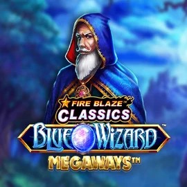 Enjoy Fire Blaze Blue Wizard Megaways by Rarestone Gaming – logo hosted on wazambaapp.com