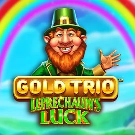Gold Trio Leprechaun's Luck online game logo by Playtech on wazambaapp.com