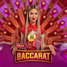 Mega Baccarat logo by Pragmatic Play at Wazamba Casino