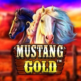 Mustang Gold slot logo by Pragmatic Play at Wazamba Casino