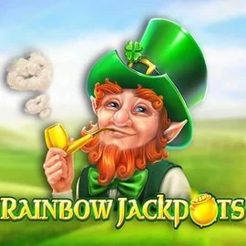 Rainbow Jackpots online game logo by Red Tiger Gaming on wazambaapp.com