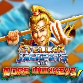 Official Jackpots logo: Stellar Jackpots with More Monkeys by Lightning Box Game at Wazamba Casino